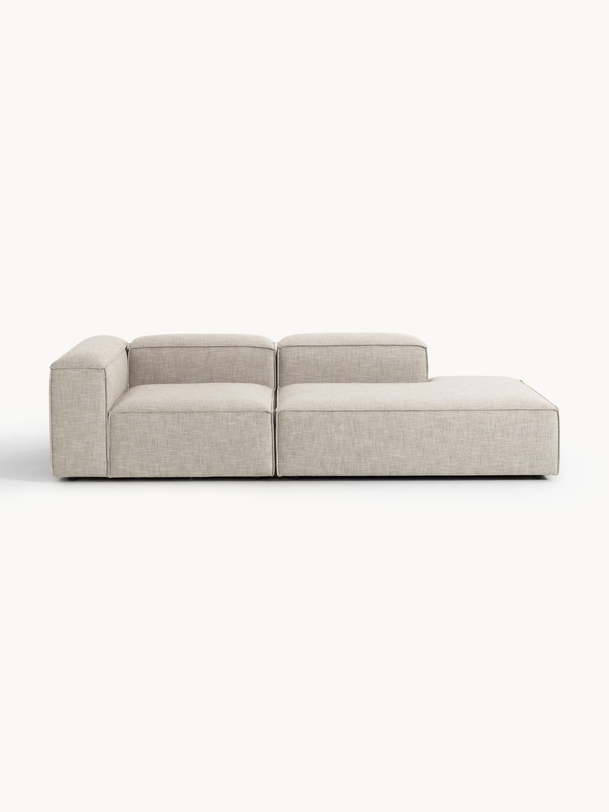 Lendric Modular Linen Blend Ottoman