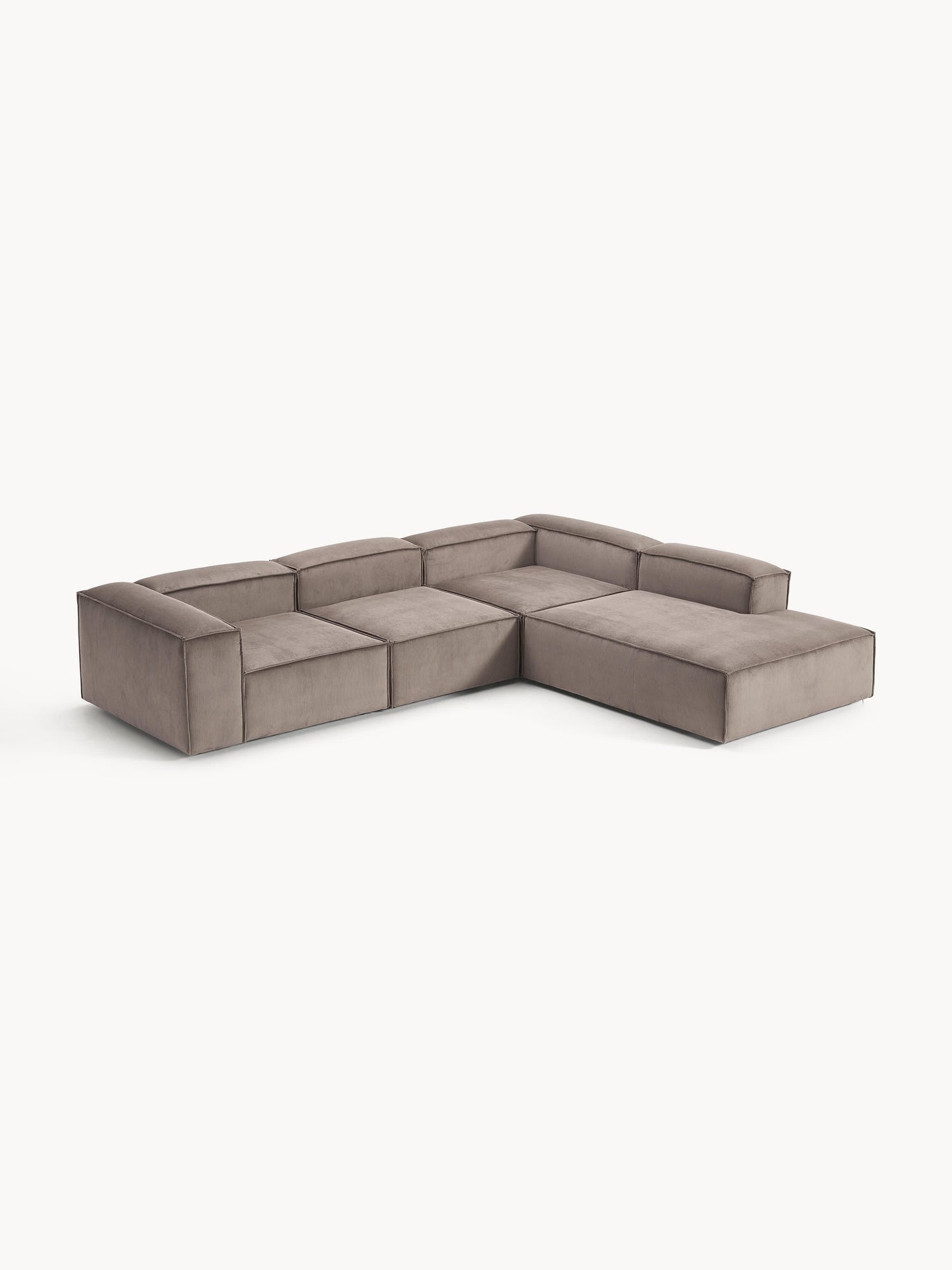 Lendric Modular XL Corduroy Corner Sofa (4-Seater)