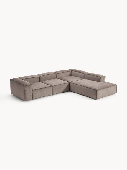 Lendric Modular XL Corduroy Corner Sofa (4-Seater)