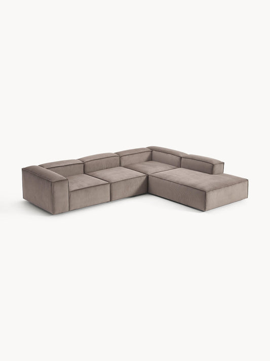 Lendric Modular XL Corduroy Corner Sofa (4-Seater)