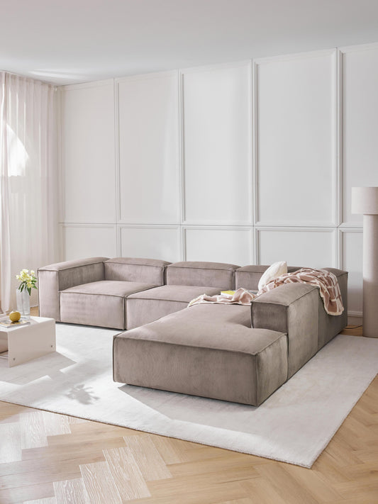 Lendric Modular XL Corduroy Corner Sofa (4-Seater)