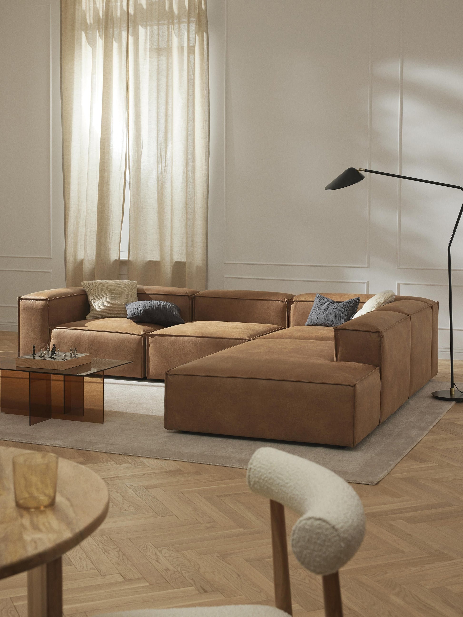Lendric Ottoman Module in Leather
