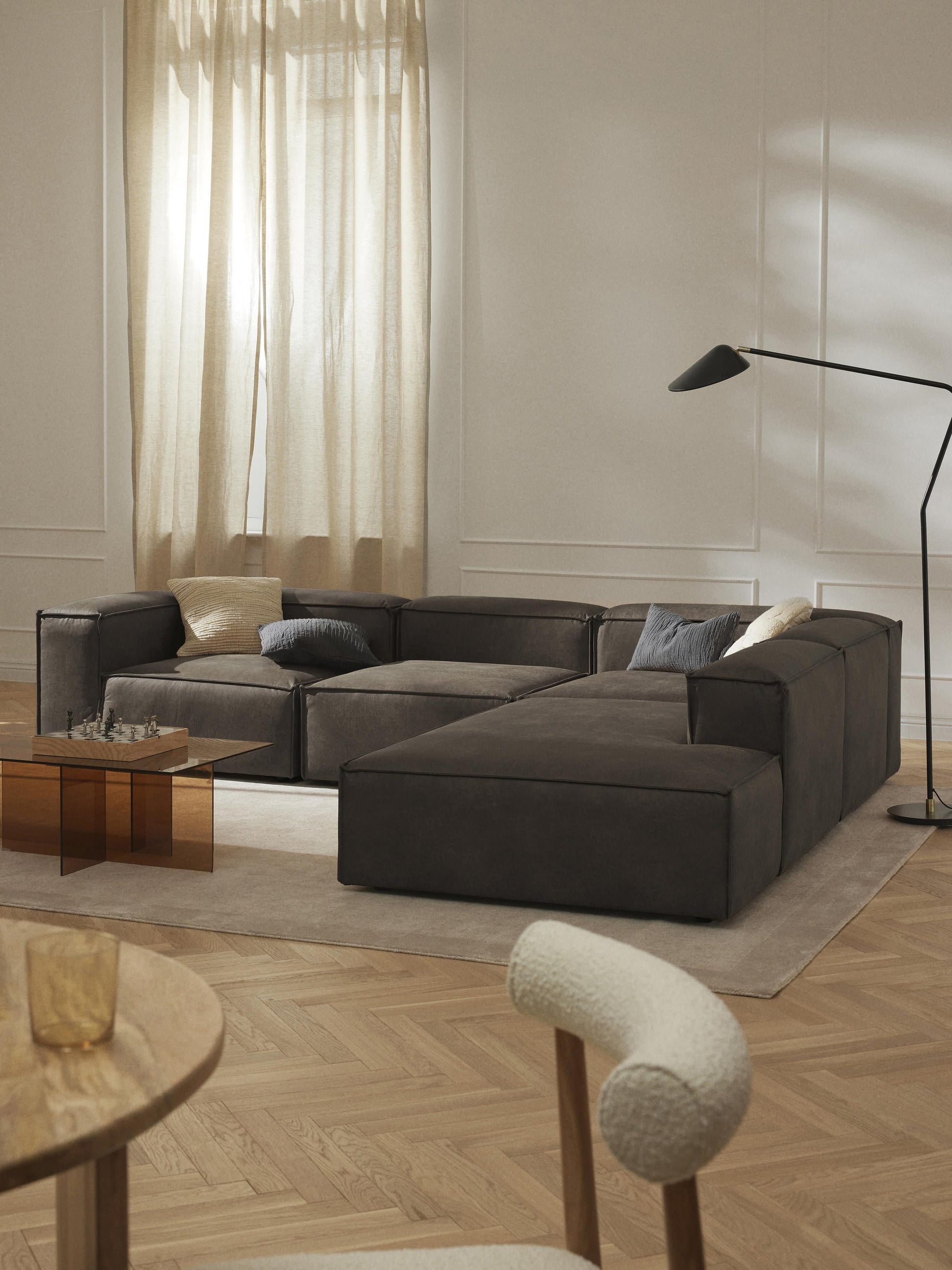 Lendric Ottoman Module in Leather