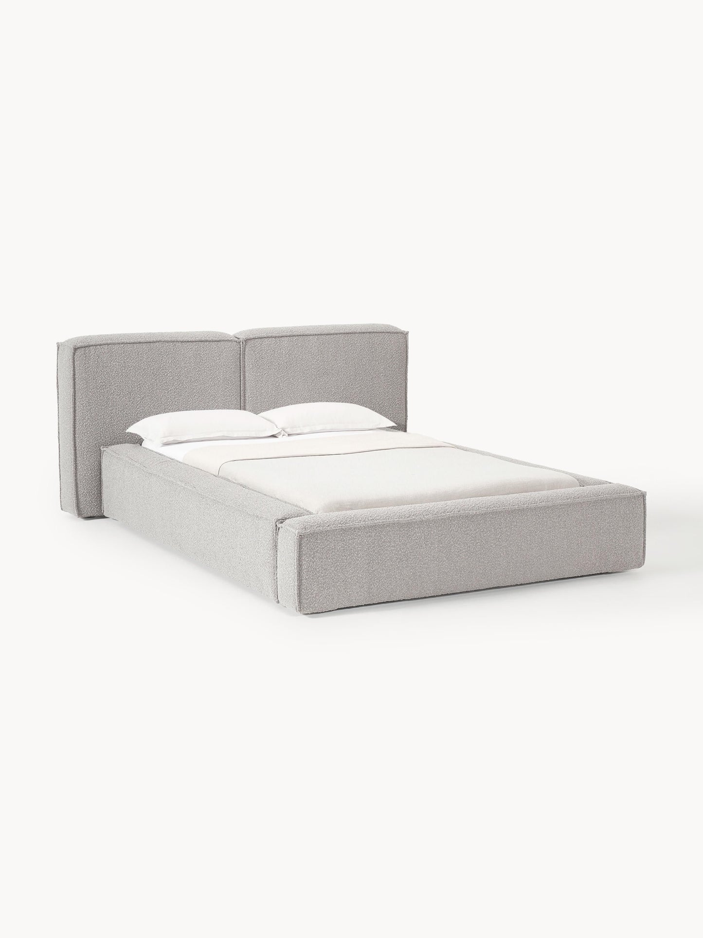 Lendric Upholstered Bed in Bouclé