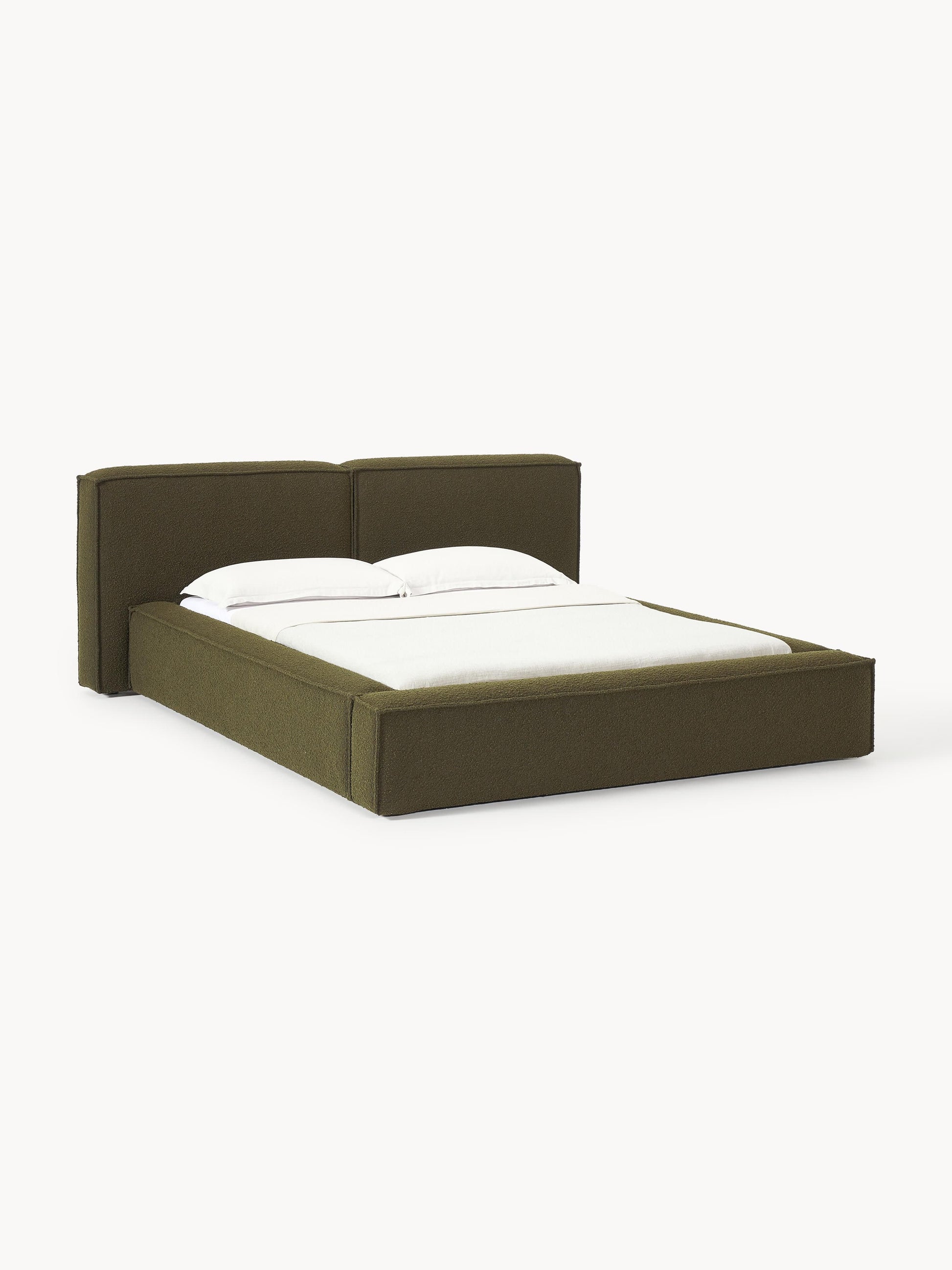 Lendric Upholstered Bouclé Bed with Storage