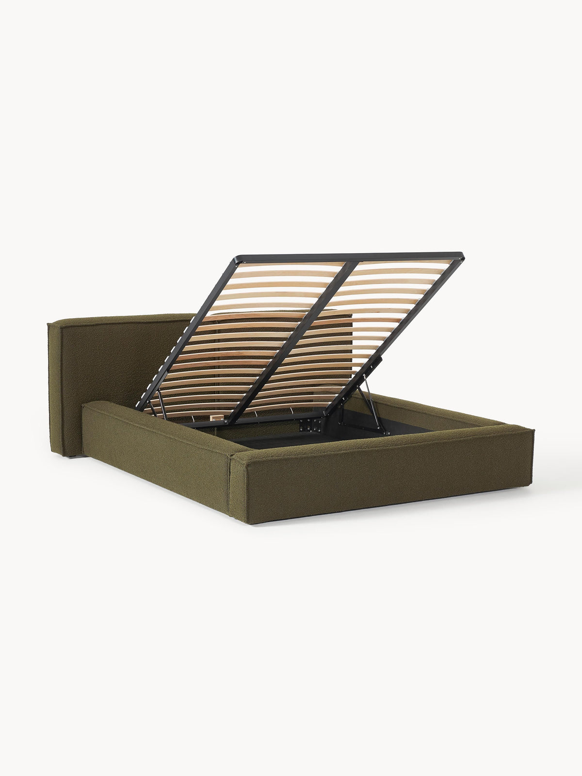 Lendric Upholstered Bouclé Bed with Storage
