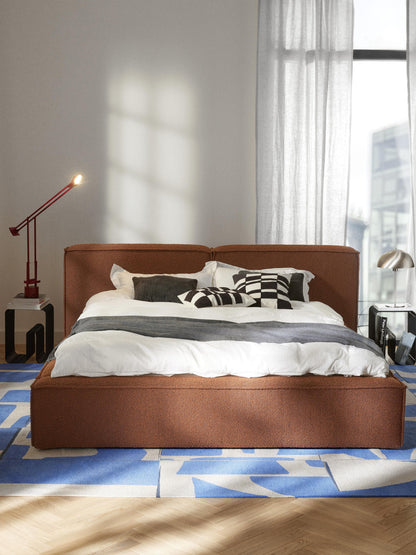 Lendric Upholstered Bouclé Bed with Storage
