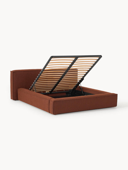 Lendric Upholstered Bouclé Bed with Storage