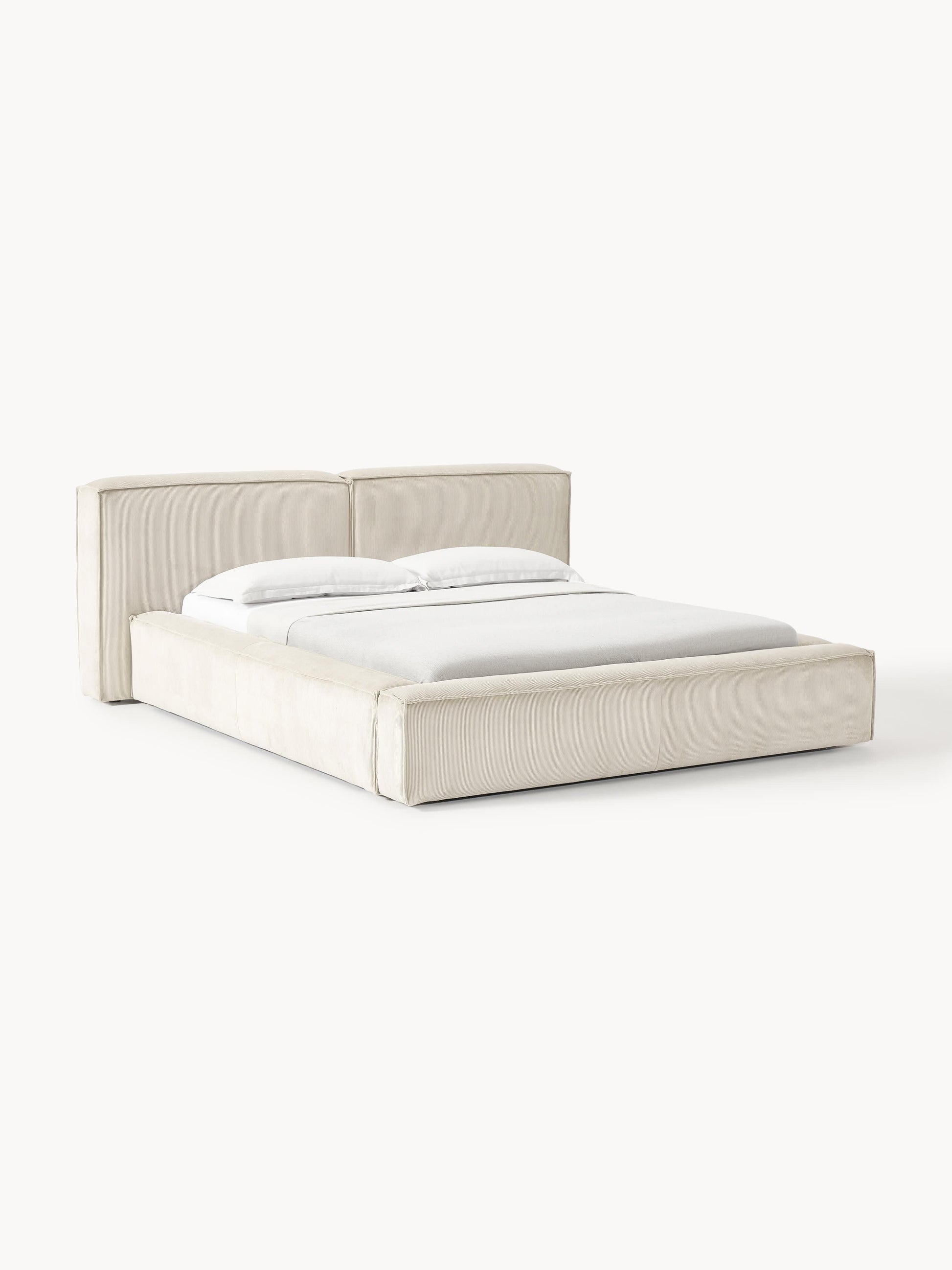 Lendric Upholstered Storage Bed in Corduroy