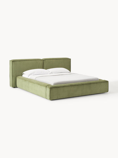 Lendric Upholstered Storage Bed in Corduroy