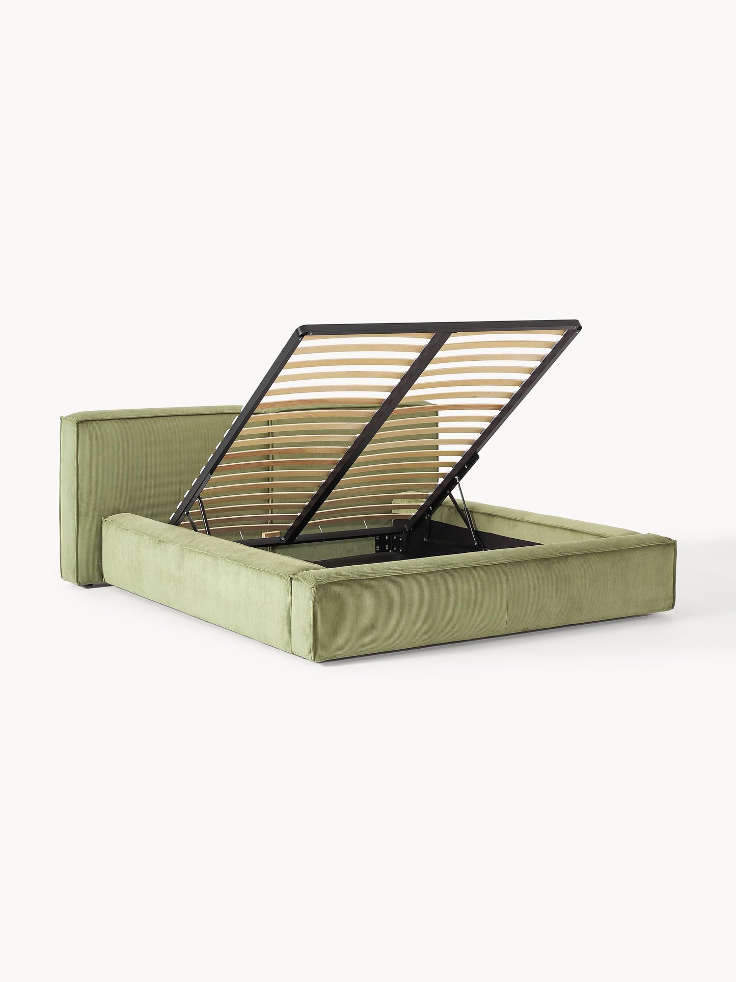 Lendric Upholstered Storage Bed in Corduroy