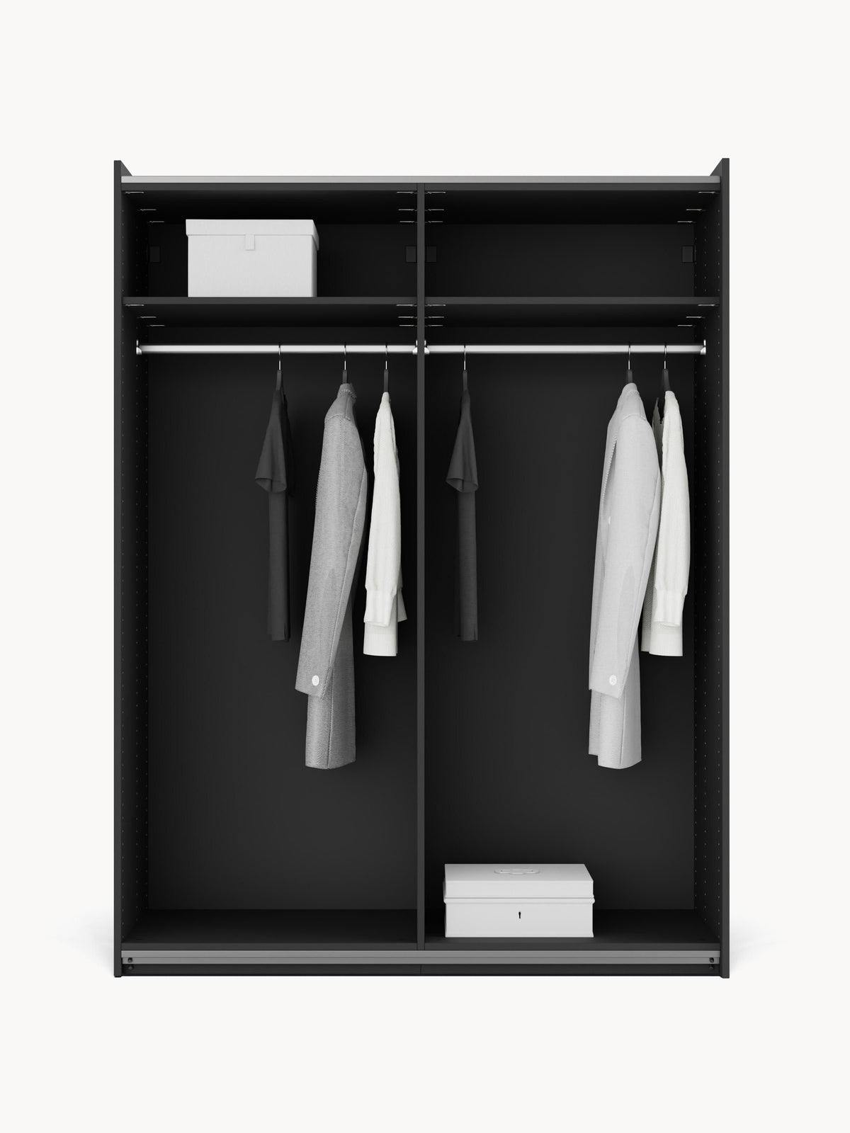 Lendrico Modular Sliding-Door Wardrobe, 150 cm Wide, in Various Sizes