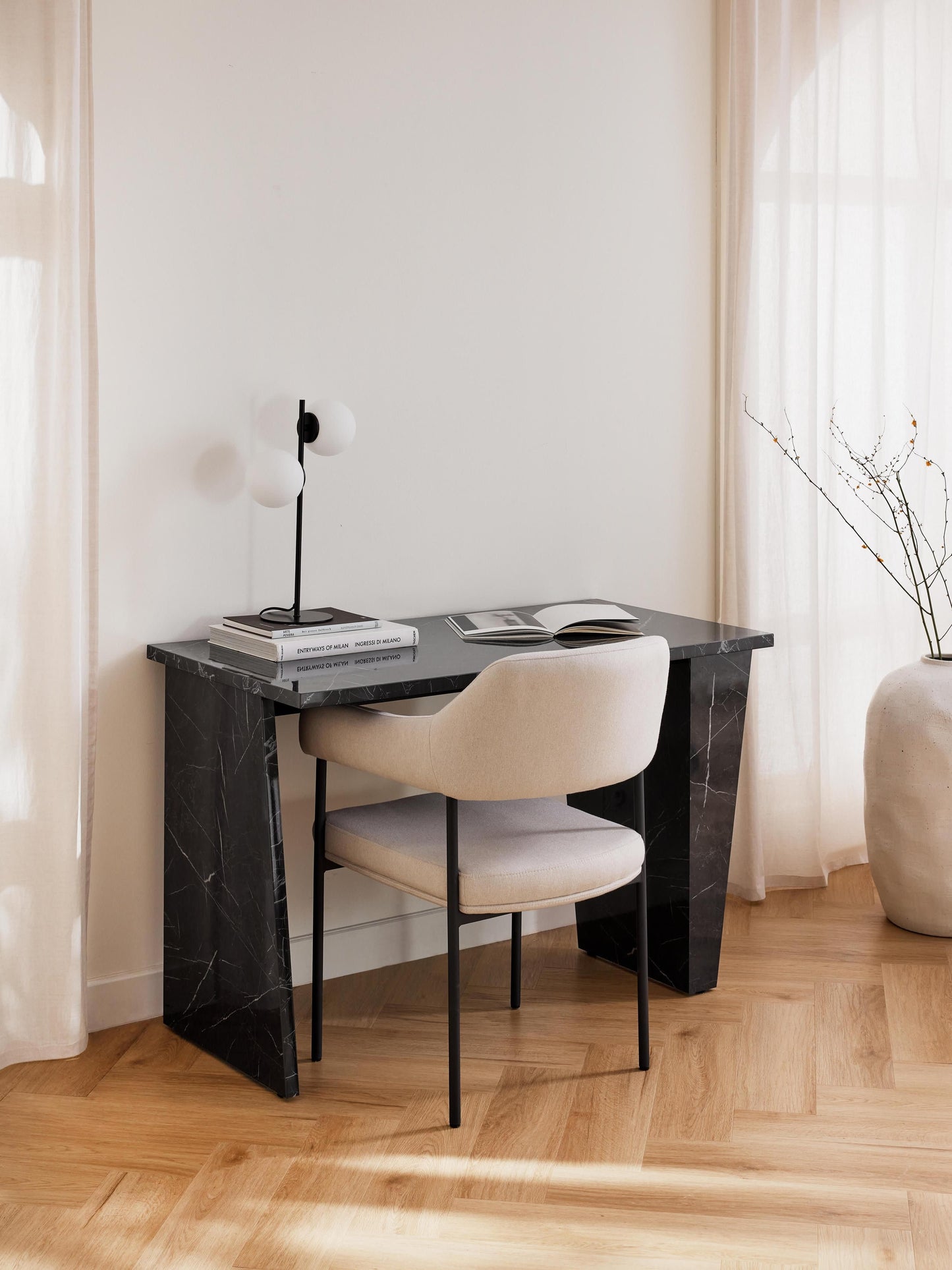 Limiro Marble Look Desk