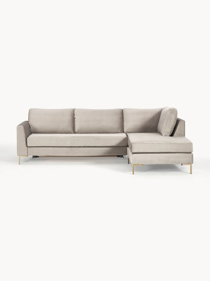 Lunavenna Sofa Bed in Velvet with Mattress, 3-Seater