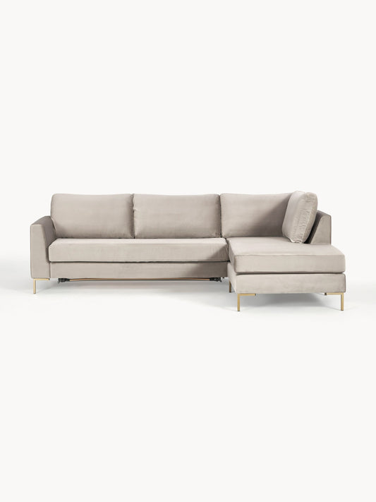 Lunavenna Sofa Bed in Velvet with Mattress, 3-Seater