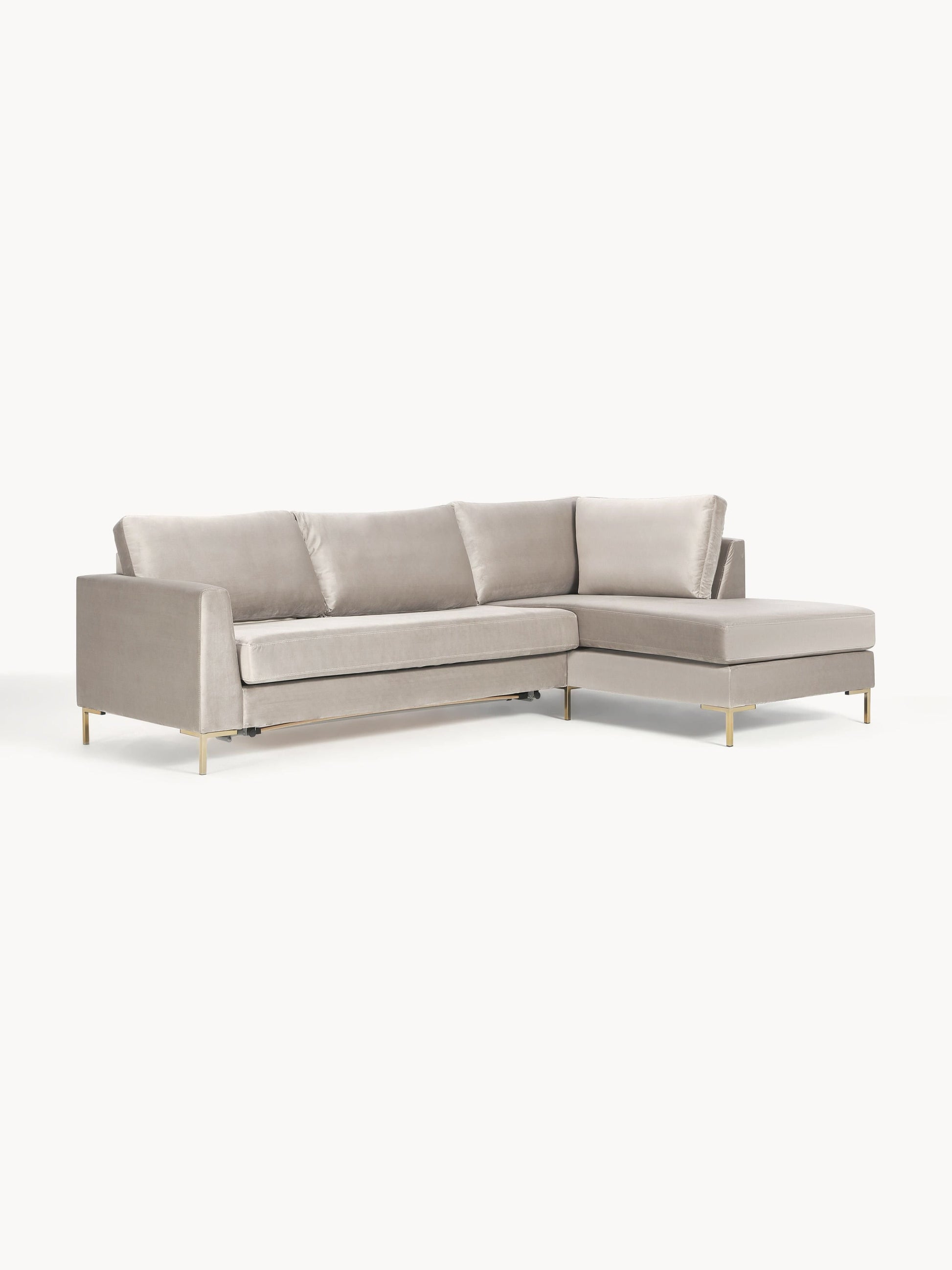 Lunavenna Sofa Bed in Velvet with Mattress, 3-Seater