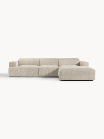 Melveria Corner Sofa (4-Seater) in Corduroy