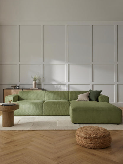 Melveria Corner Sofa (4-Seater) in Corduroy