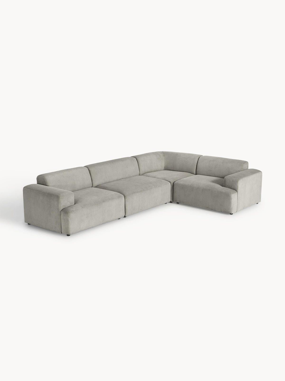 Melveria Large Corner Sofa in Corduroy (4-Seater)