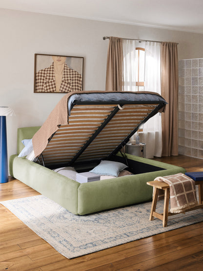 Melveria Storage Bed, Upholstered