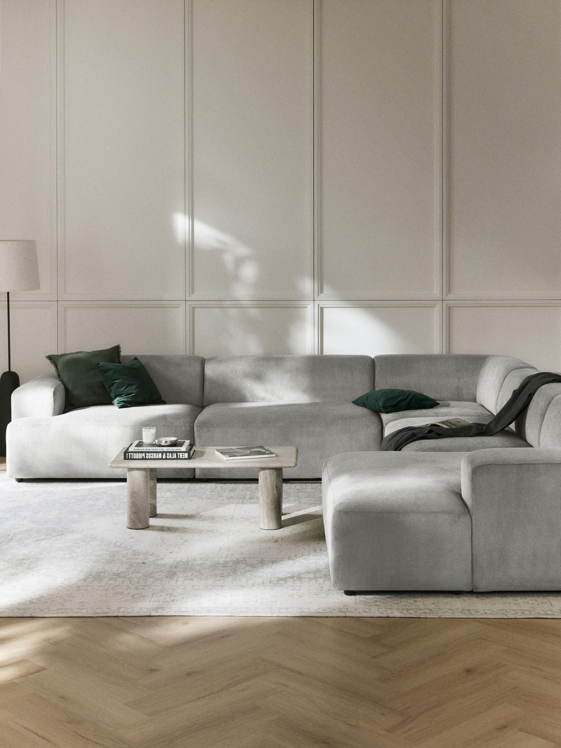 Melveria XL Corner Sofa in Corduroy
