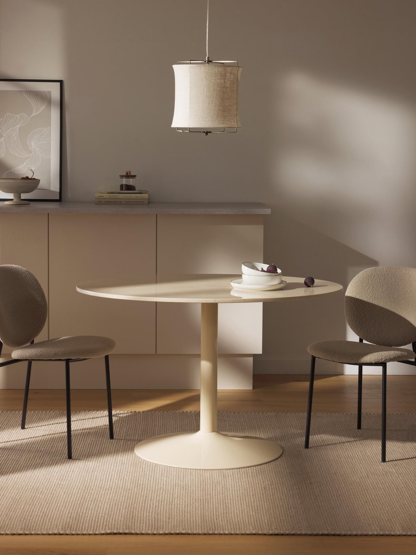 Milbria Marble Oval Dining Table, 120 x 90 cm