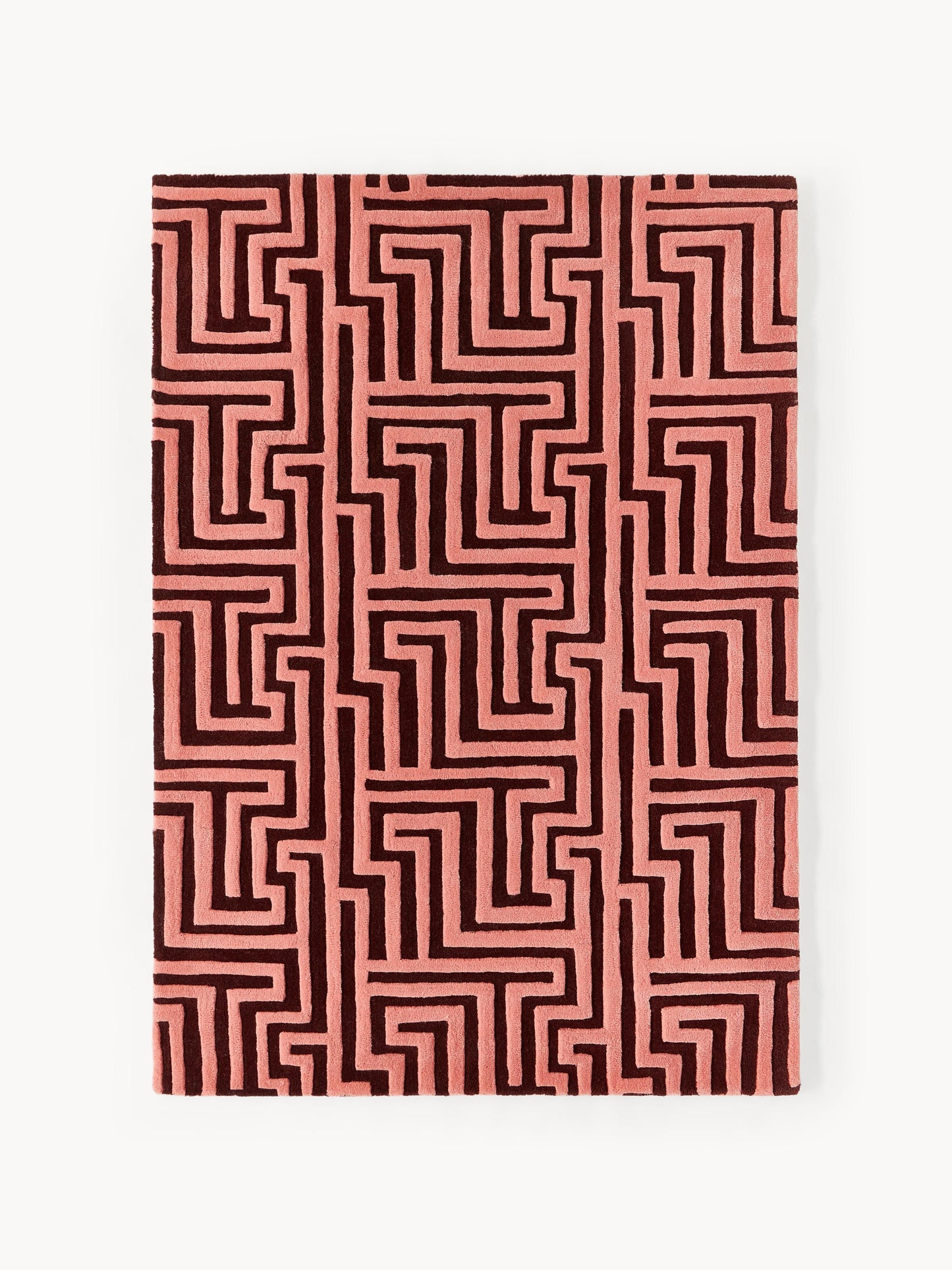 Montula Hand-Tufted Wool Rug with Raised High-Low Texture