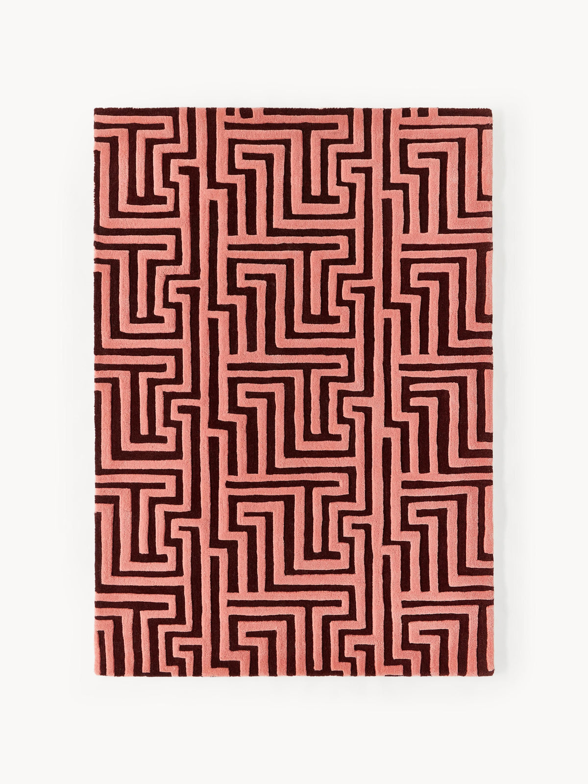 Montula Hand-Tufted Wool Rug with Raised High-Low Texture