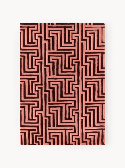 Montula Hand-Tufted Wool Rug with Raised High-Low Texture