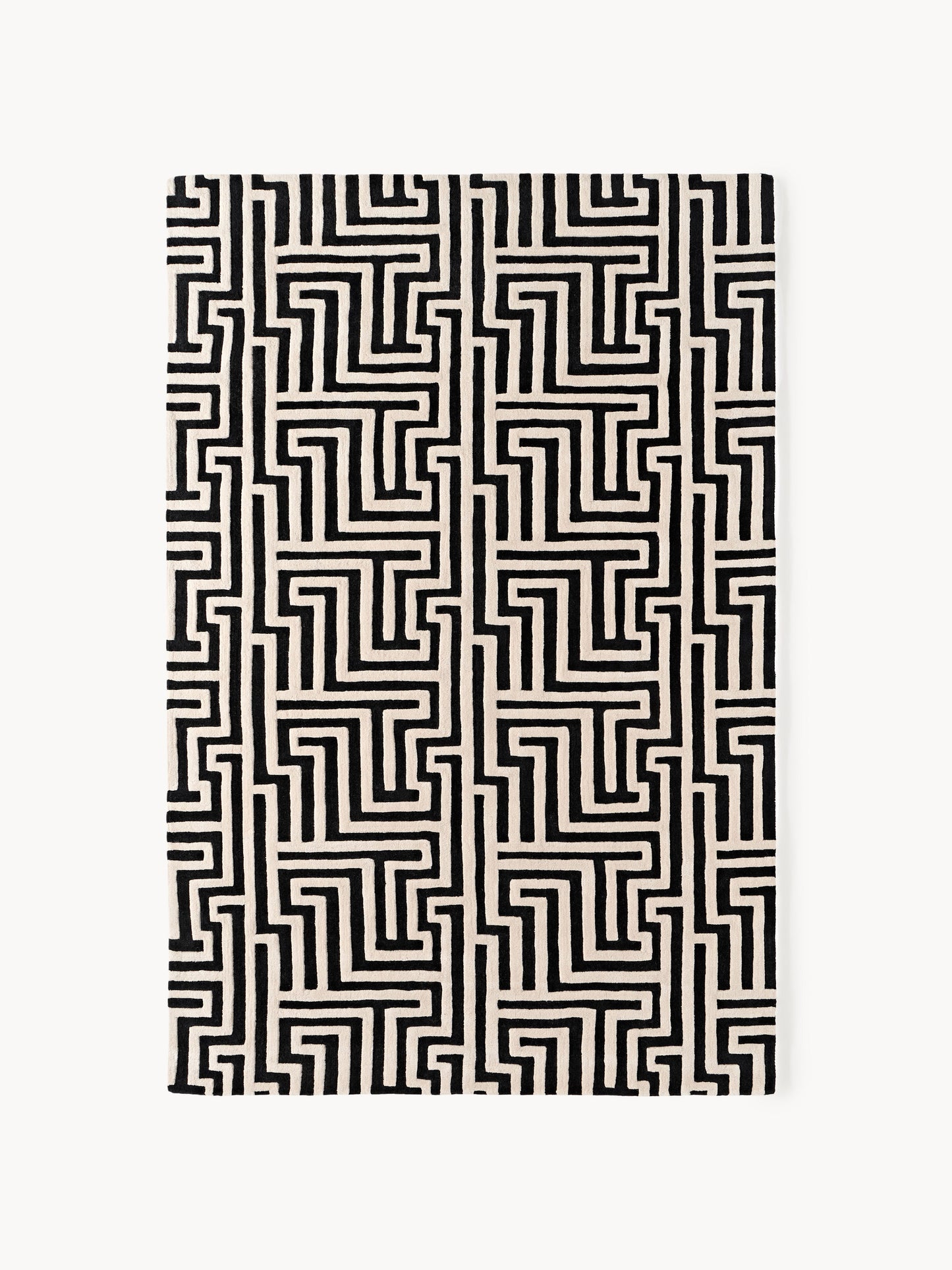 Montula Hand-Tufted Wool Rug with Raised High-Low Texture