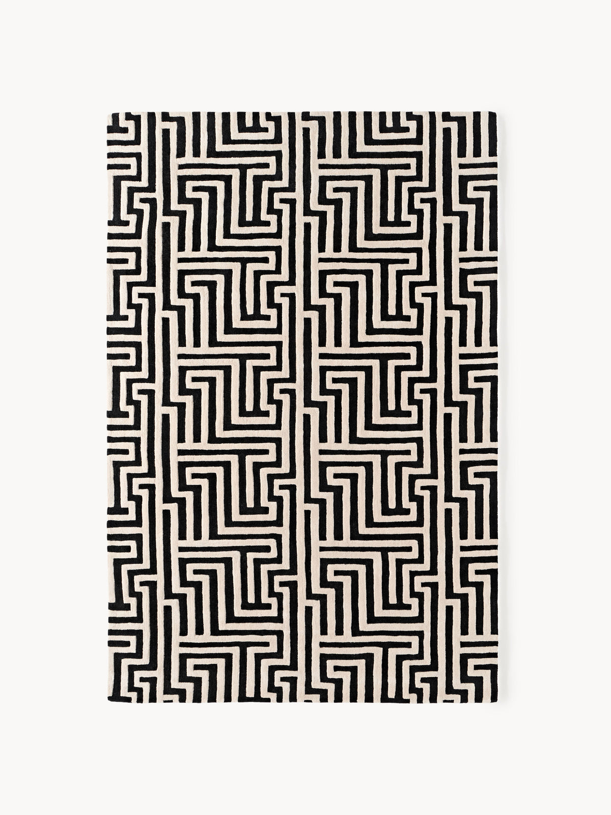Montula Hand-Tufted Wool Rug with Raised High-Low Texture