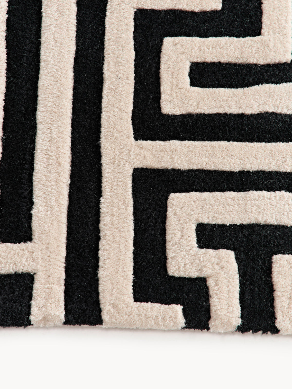 Montula Hand-Tufted Wool Rug with Raised High-Low Texture
