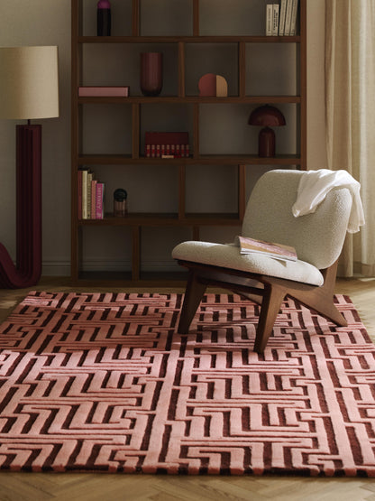 Montula Hand-Tufted Wool Rug with Raised High-Low Texture