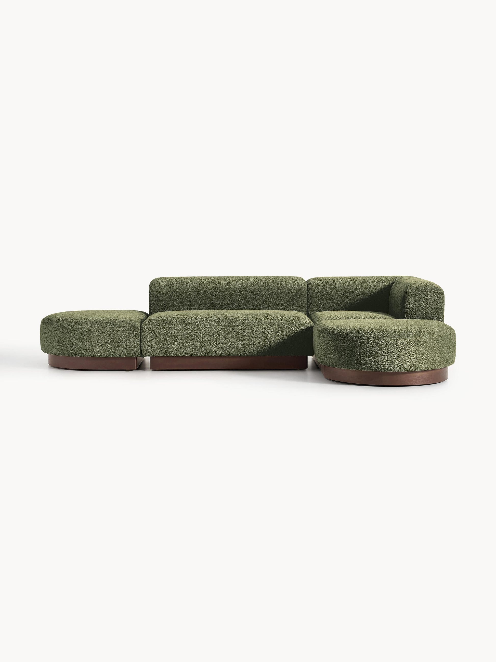 Natvenna Modular Teddy Bouclé Corner Sofa