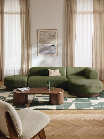 Natvenna Modular Teddy Bouclé Corner Sofa