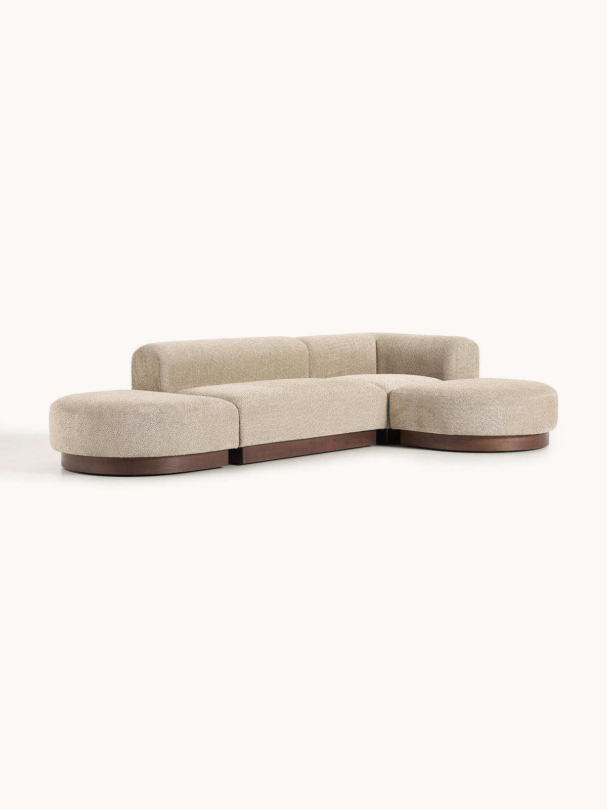 Natvenna Modular Teddy Bouclé Corner Sofa