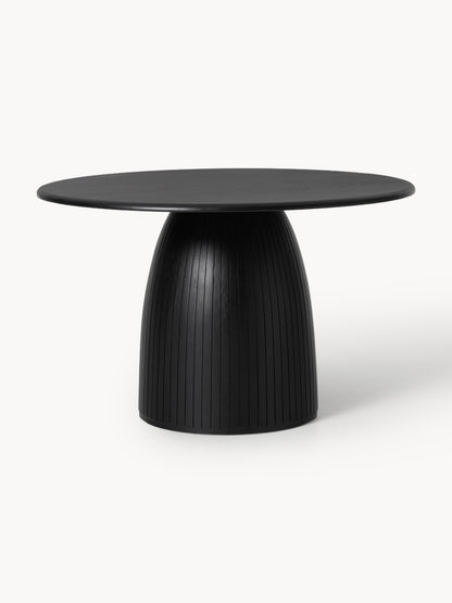 Nelvenna Round Dining Table with Fluted Texture, in Various Sizes
