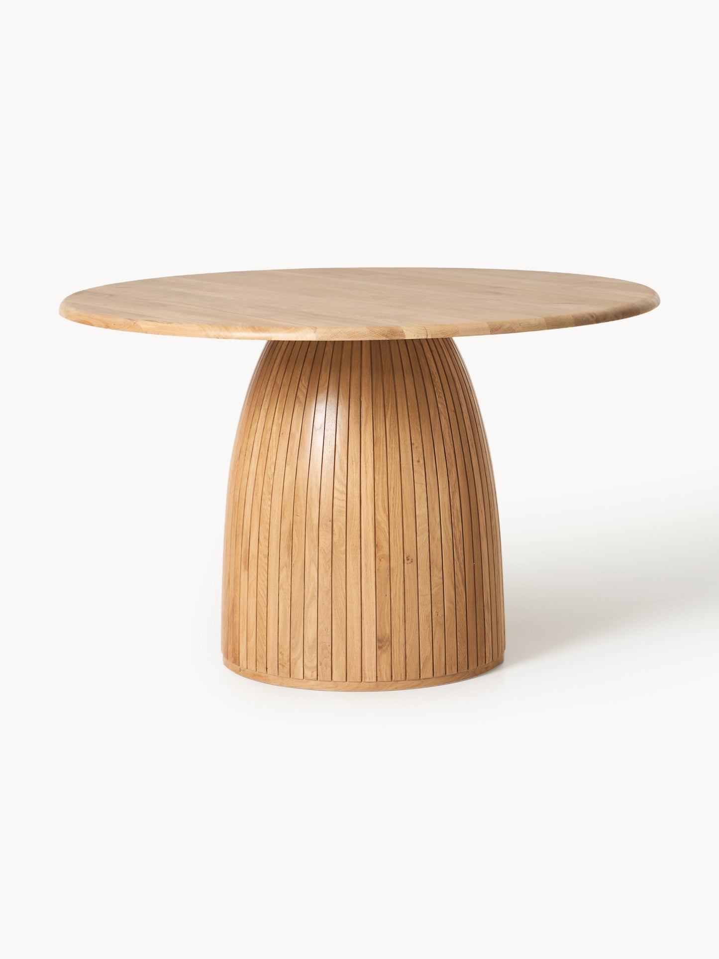 Nelvenna Round Dining Table with Fluted Texture, in Various Sizes
