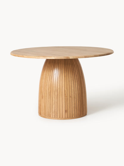 Nelvenna Round Dining Table with Fluted Texture, in Various Sizes