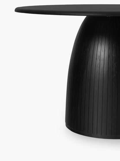 Nelvenna Round Dining Table with Fluted Texture, in Various Sizes