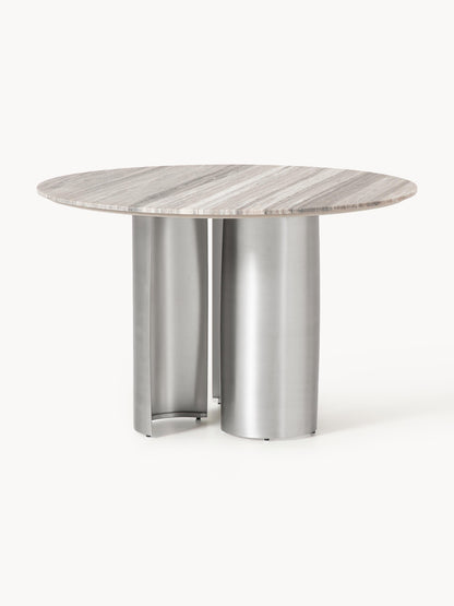 Nomir Round Dining Table with Marble Tabletop, Ø 120 cm