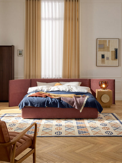 Otmiro Upholstered Bed with Folding Headboard