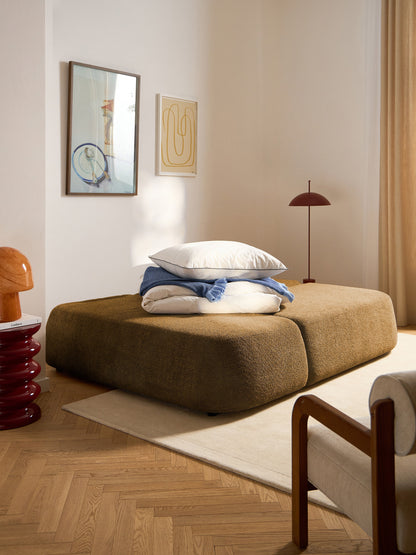 Paomiro Teddy Bouclé Sofa Bed with Storage