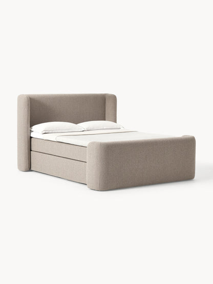 Pervalo Box Spring Bed in Bouclé