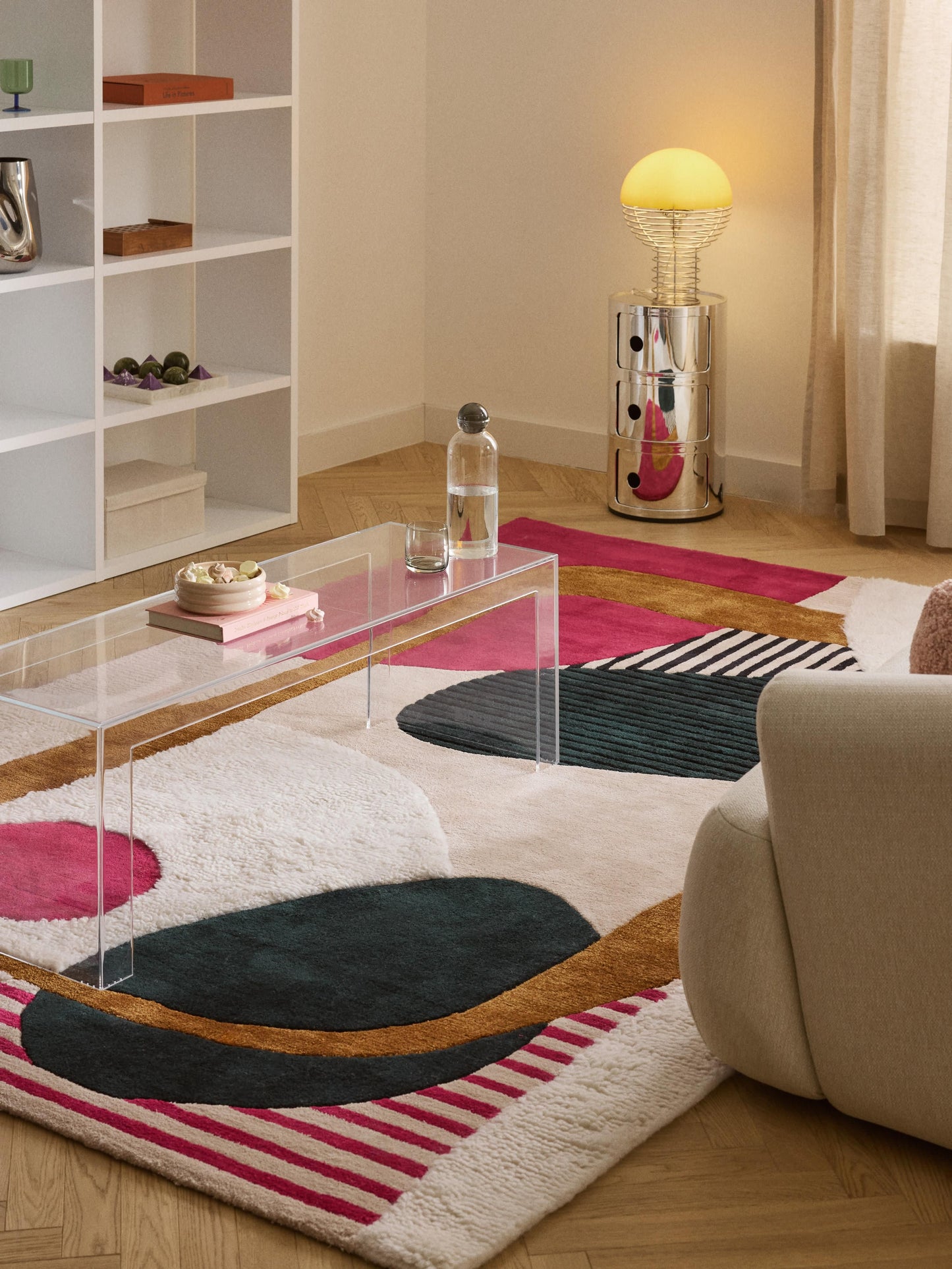 Rosbano Hand-Tufted Wool Rug with High-Low Texture