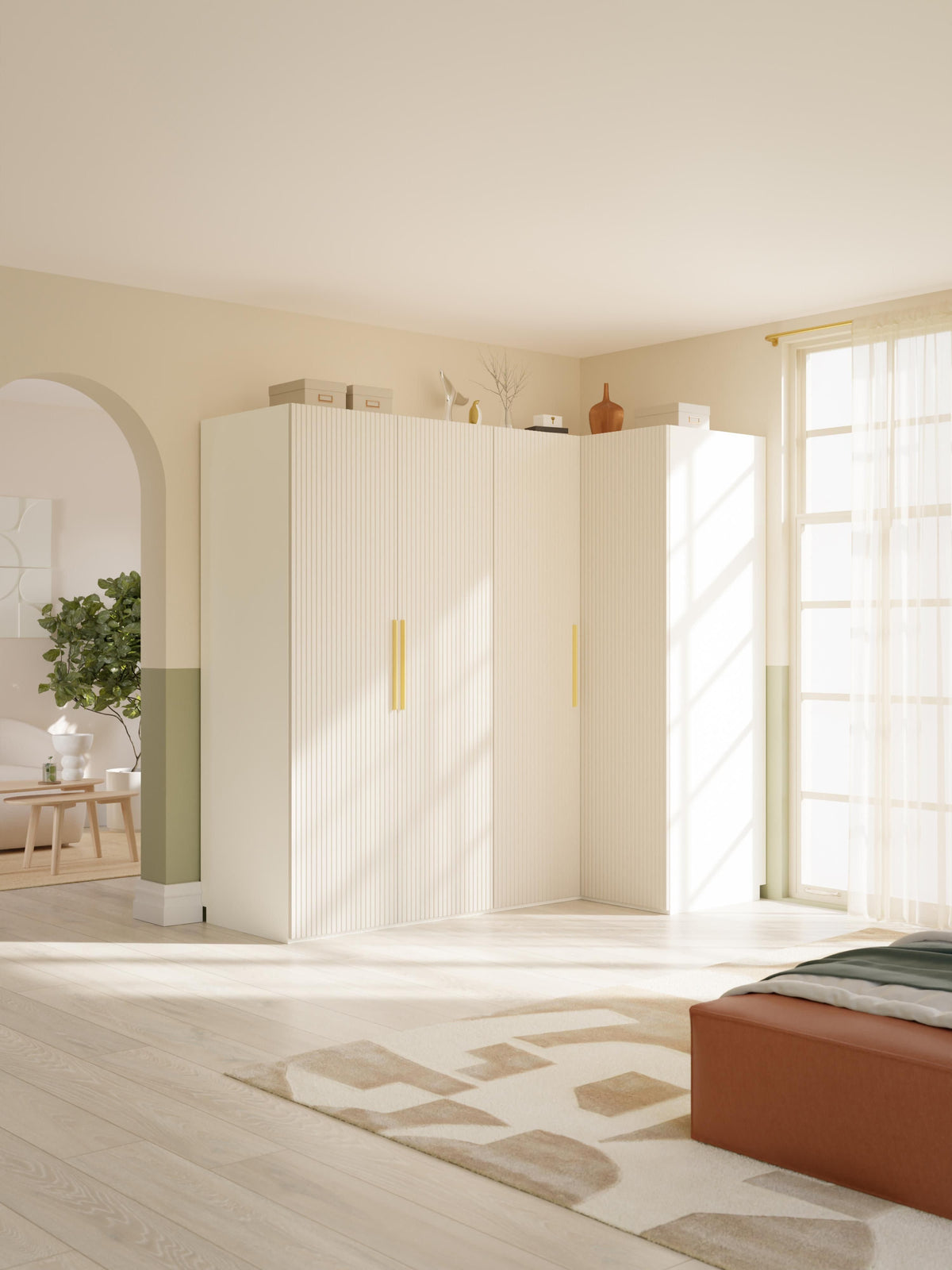 Simula Modular Corner Wardrobe, 215 cm Wide, in Various Sizes