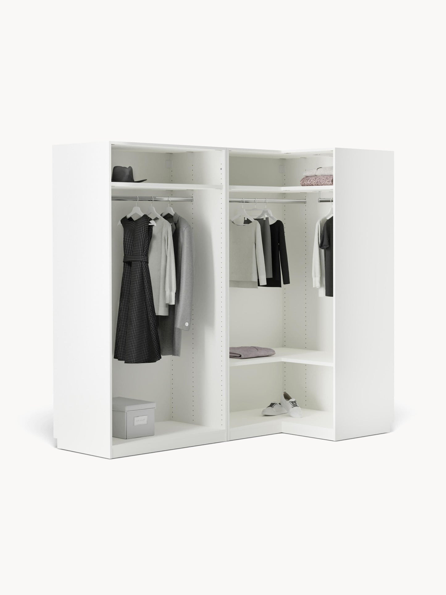 Simula Modular Corner Wardrobe, 215 cm Wide, in Various Sizes