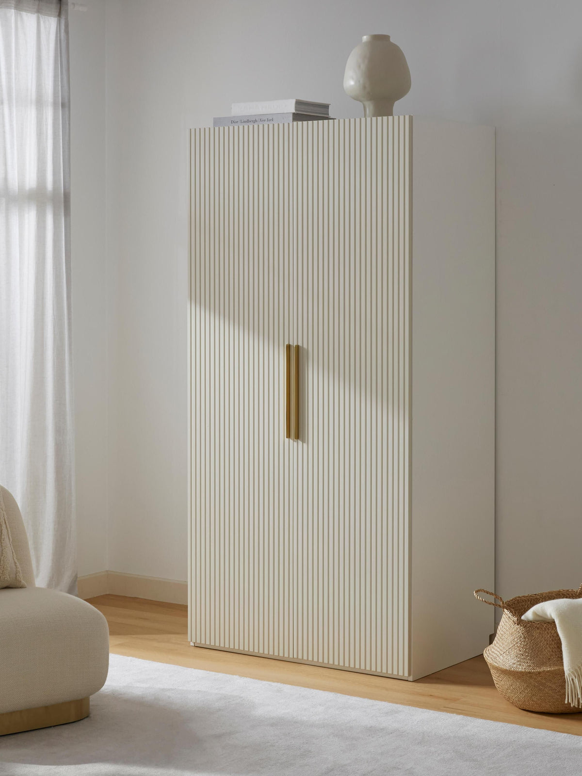 Simula Modular Hinged-Door Wardrobe, 100 cm Wide, in Various Sizes