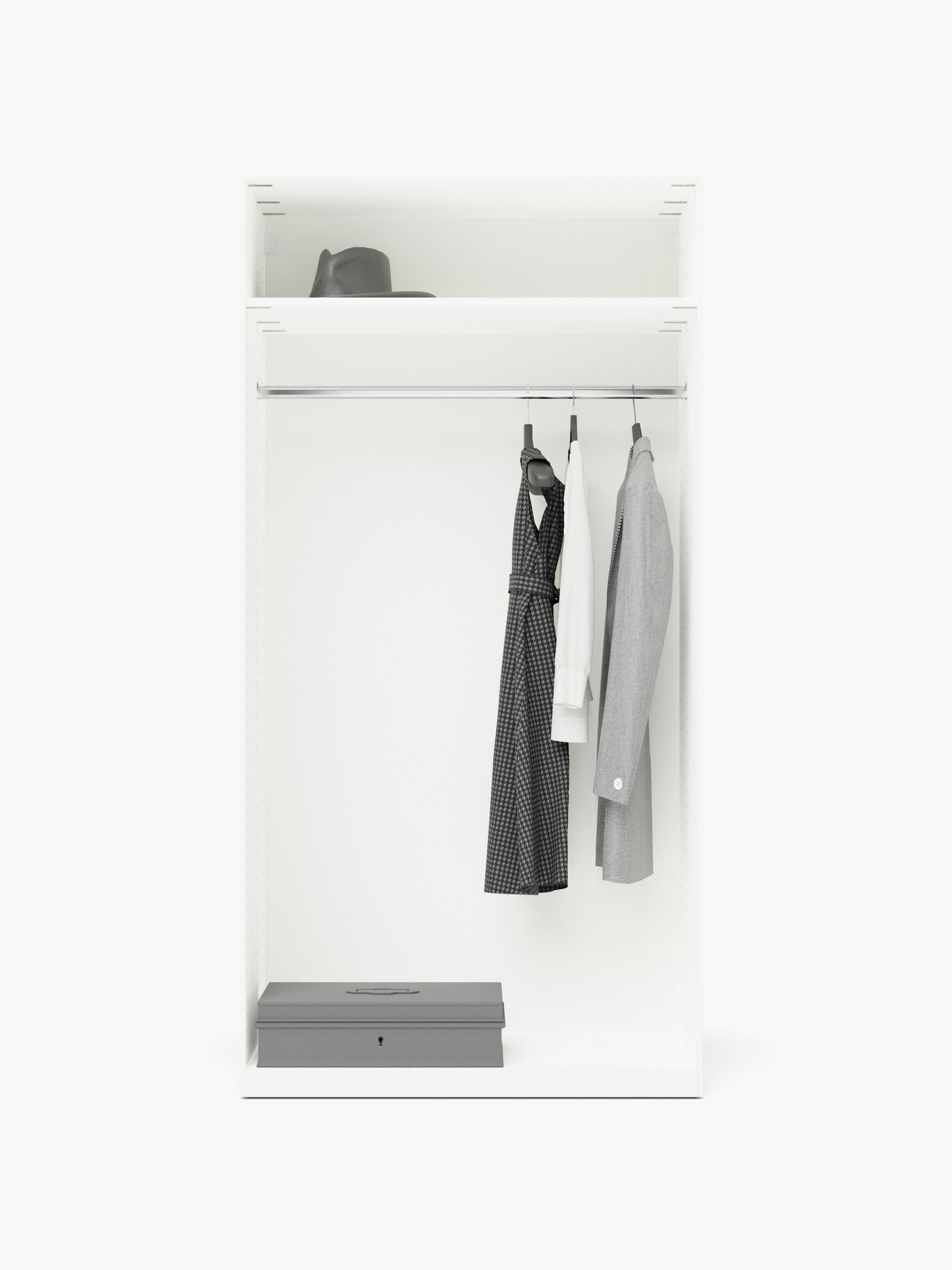 Simula Modular Hinged-Door Wardrobe, 100 cm Wide, in Various Sizes