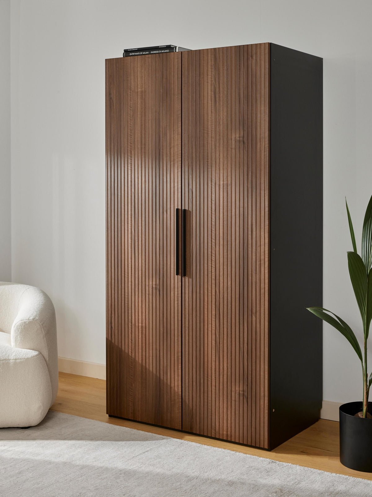 Simula Modular Hinged-Door Wardrobe, 100 cm Wide, in Various Sizes